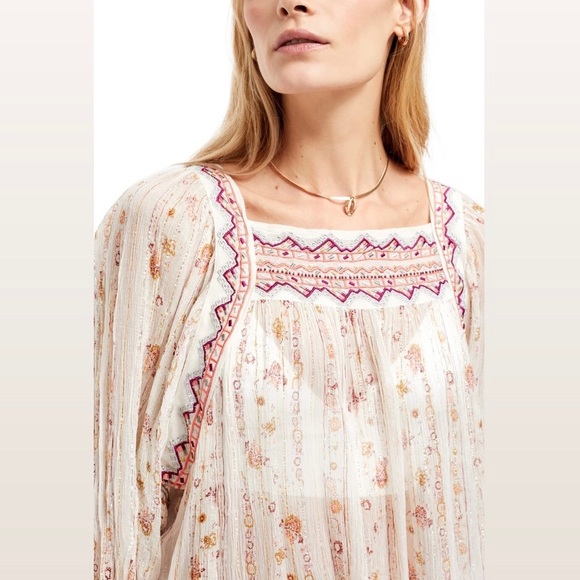 Free People Boho Tunic Dress, Ivory Dance Magic, Size S New w/Tag Retail $148.00 - Picture 5 of 10